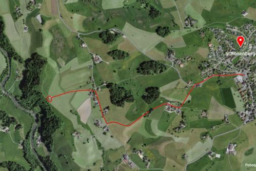 Wegbeschreibung Jagdhütte Sagi Schönenberg